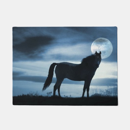 Blue Horse and Moon Deurmat (Voorkant)