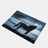 Blue Horse and Moon Deurmat (Schuin)
