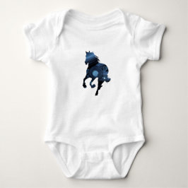 Blue Horse Baby Bodysuit