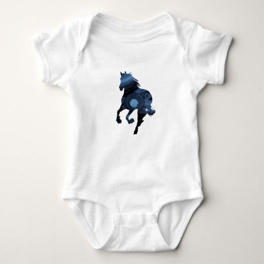 Blue Horse Baby Bodysuit (Voorkant)