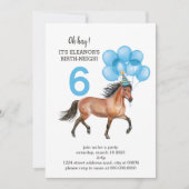 Blue Horse Birthday //Oh Hay Het is jouw geboorte- Kaart (Voorkant)