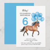 Blue Horse Birthday //Oh Hay Het is jouw geboorte- Kaart (Voorkant / Achterkant)