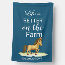 Blue Horse Boerderij Persoonlijke huisvlag