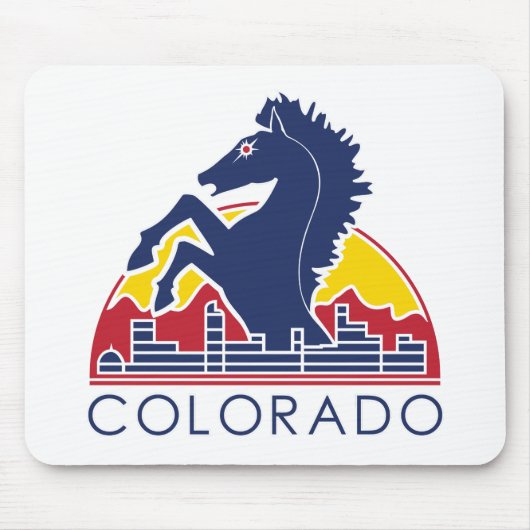 Blue Horse Colorado Logo Muismat (Voorkant)