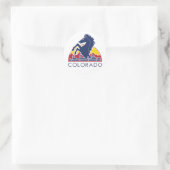 Blue Horse Colorado Logo Ronde Sticker (Tas)
