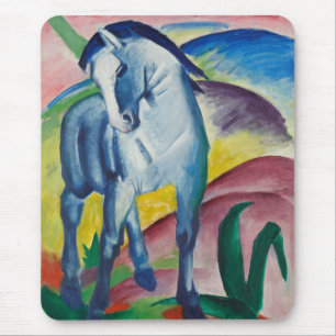 Blue Horse (Cute Animal) (door Marc Franz) Muismat