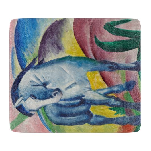 Blue Horse (Cute Animal) (door Marc Franz) Snijplank (Voorkant)