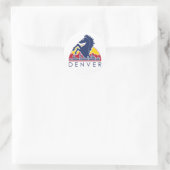 Blue Horse Denver Logo Ronde Sticker (Tas)