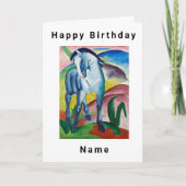 Blue Horse Franz Marc Birthday Kaart (Voorkant)
