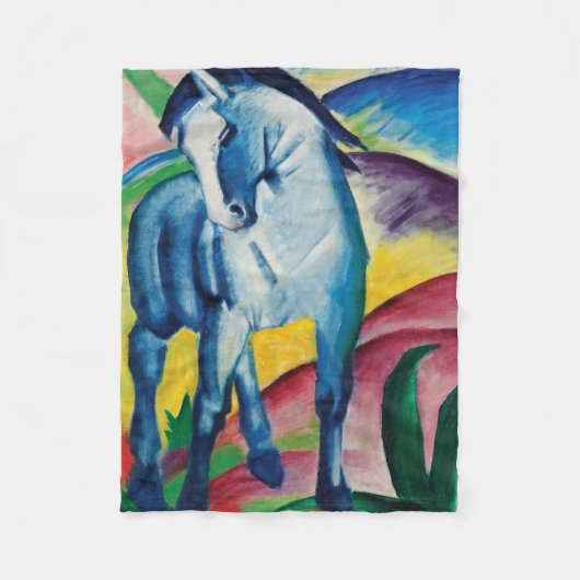 Blue Horse I van Franz Marc Fleece Deken (Voorkant)