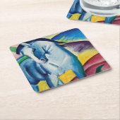 Blue Horse I van Franz Marc Kartonnen Onderzetters (Schuin)