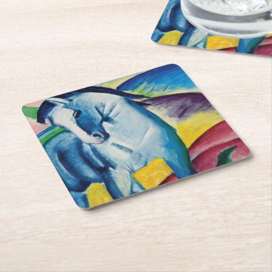 Blue Horse I van Franz Marc Kartonnen Onderzetters (Schuin)