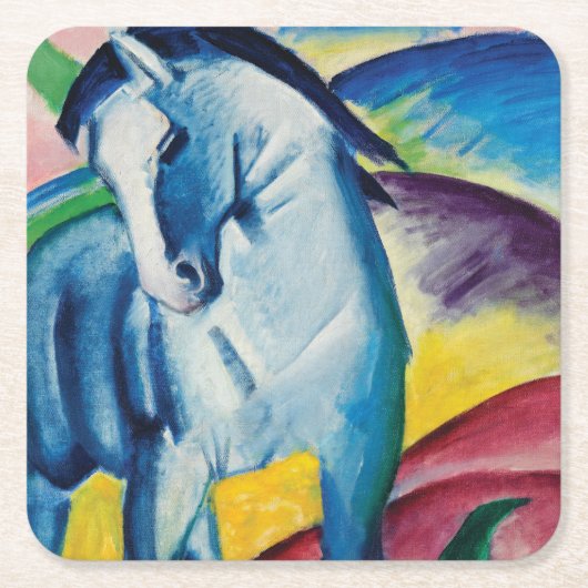 Blue Horse I van Franz Marc Kartonnen Onderzetters (Voorkant)
