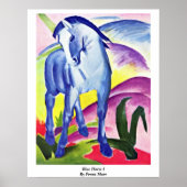 Blue Horse I van Franz Marc Poster (Voorkant)