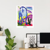 Blue Horse I van Franz Marc Poster (Thuiskantoor)