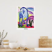 Blue Horse I van Franz Marc Poster (Keuken)