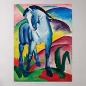 Blue Horse I van Franz Marc Poster (Voorkant)