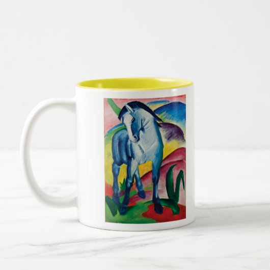 Blue Horse I van Franz Marc Tweekleurige Koffiemok (Links)