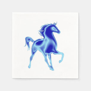 Blue Horse Napkins Servet