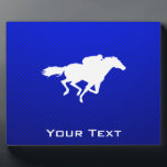Blue Horse Racing Fotoplaat<br><div class="desc">Je zult van dit coole blauwe paardenracepaardenraces houden... jockey design. Geweldig voor cadeautjes! Beschikbaar op T-shirts, smartphones, muismatten, sleutelhangers, posters, kaarten, elektronische omslagen, sleeves voor computerlaptops/notitieboeken, petten, mokken en nog veel meer! Bezoek onze site voor een hoesje met een aangepast cadeau voor Samsung Galaxy S3, iphone 5, HTC vivid /...</div>
