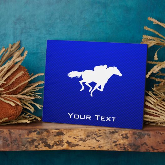 Blue Horse Racing Fotoplaat (Zijkant)