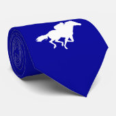 Blue Horse Racing Stropdas (Opgerold)