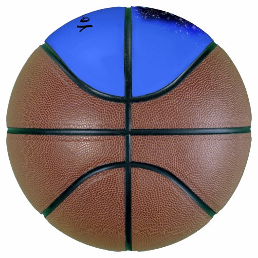 Blue Horse Running at Sterrennacht - aangepaste te Basketbal (Rechts)