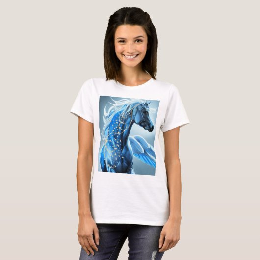 blue horse t-shirt (Voorkant volledig)