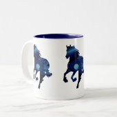 Blue horse Two-Tone Mok (Voorkant links)