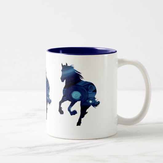 Blue horse Two-Tone Mok (Rechts)