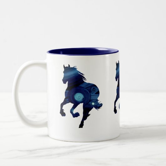 Blue horse Two-Tone Mok (Links)