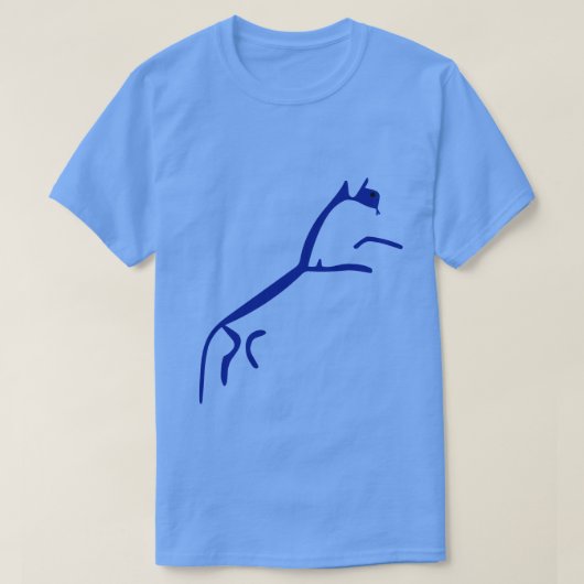 Blue Horse - Uffington White Horse Geoglyph T-shirt (Design voorkant)