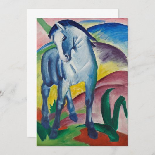 Blue Horse van Franz Marc, Kunst (Voorkant / Achterkant)