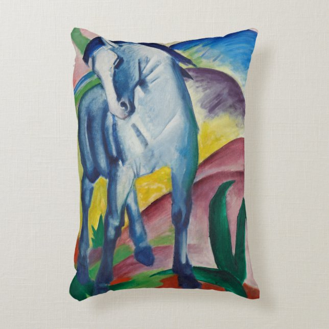 Blue Horse van Franz Marc,  Kunst Accent Kussen (Voorkant(Verticaal))