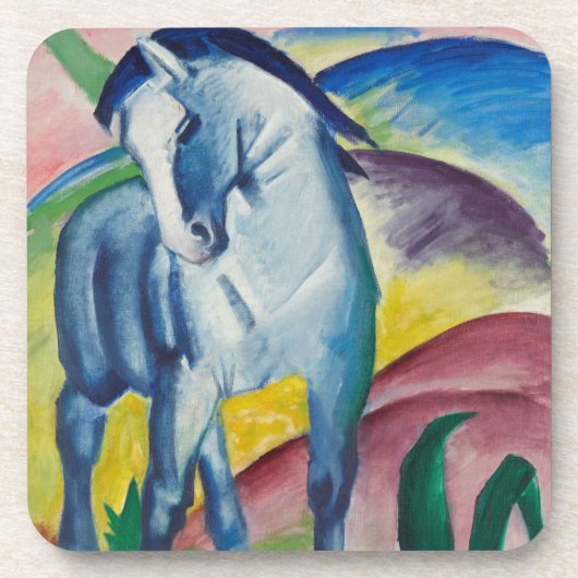 Blue Horse van Franz Marc,  Kunst Bier Onderzetter (Voorkant)