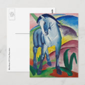 Blue Horse van Franz Marc,  Kunst Briefkaart (Voorkant / Achterkant)
