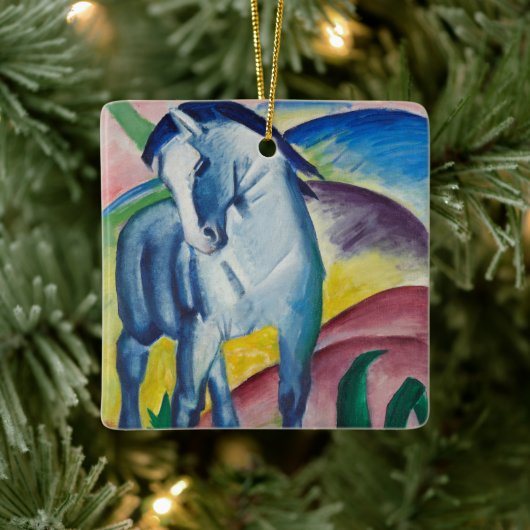 Blue Horse van Franz Marc,  Kunst Keramisch Ornament (Boom)