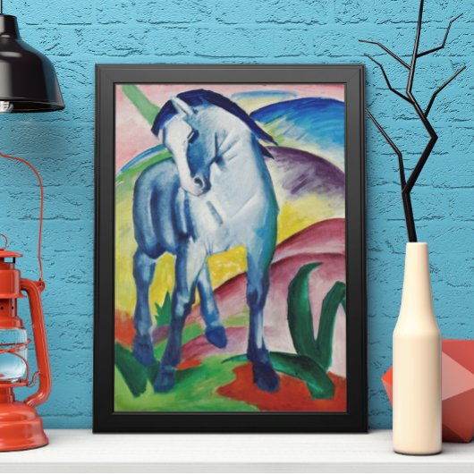 Blue Horse van Franz Marc, Kunst Poster