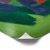 Blue Horse van Franz Marc, Kunst Poster (Hoek)