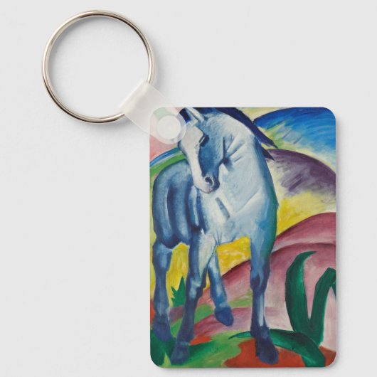 Blue Horse van Franz Marc,  Kunst Sleutelhanger (Voorkant)