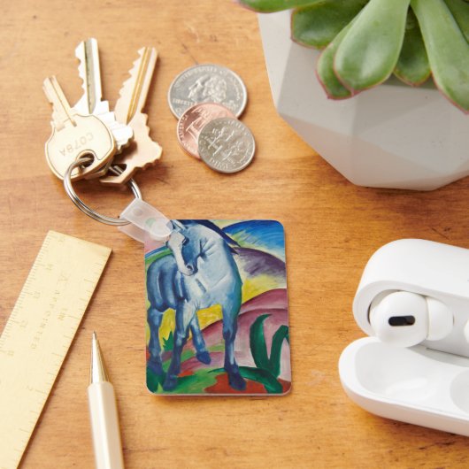 Blue Horse van Franz Marc, Kunst Sleutelhanger (Bureau)
