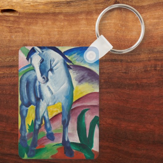 Blue Horse van Franz Marc,  Kunst Sleutelhanger (Achterkant)
