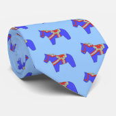 Blue Horse Wild Dala Horse Stropdas (Opgerold)