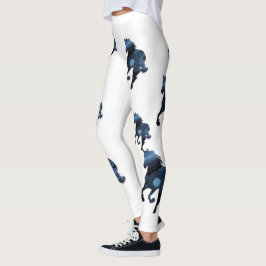 Blue Horses Art Aangepaste Leggings