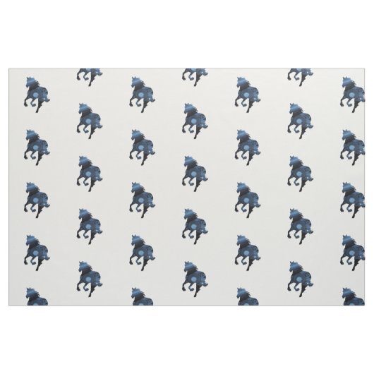 Blue Horses stof (Fat Quarter)
