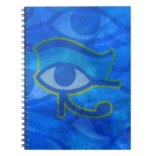 Blue Horus Eye-Notitieboek Notitieboek (Voorkant)