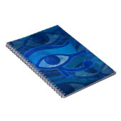 Blue Horus Eye-Notitieboek Notitieboek (Rechterzijde)