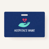 Blue | Hospital Medical Employee Photo ID Badge (Achterkant)