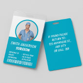 Blue | Hospital Medical Employee Photo ID Badge