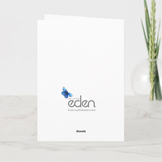 Blue Hosta "photographic"-kaart Kaart (Achterkant)